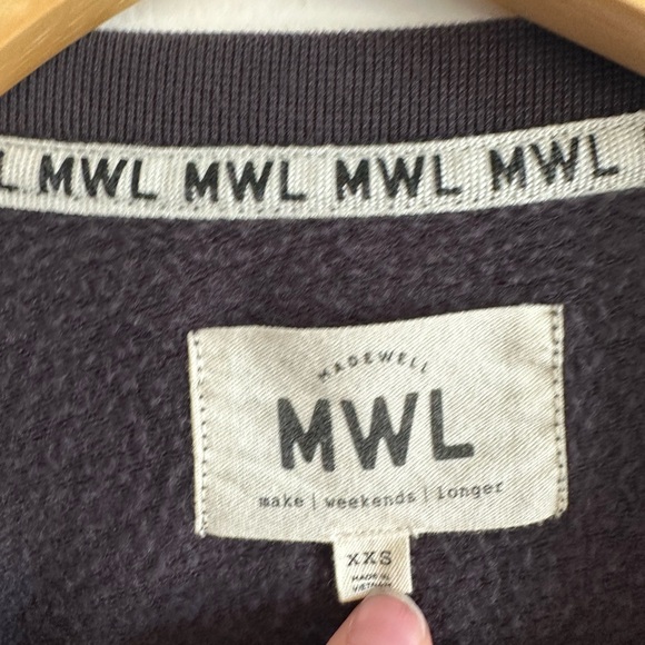 Madewell MWL Gray ‘Vintage Mulberry’ Superbrushed Easygoing Sweatshirt Crewneck - Picture 10 of 12